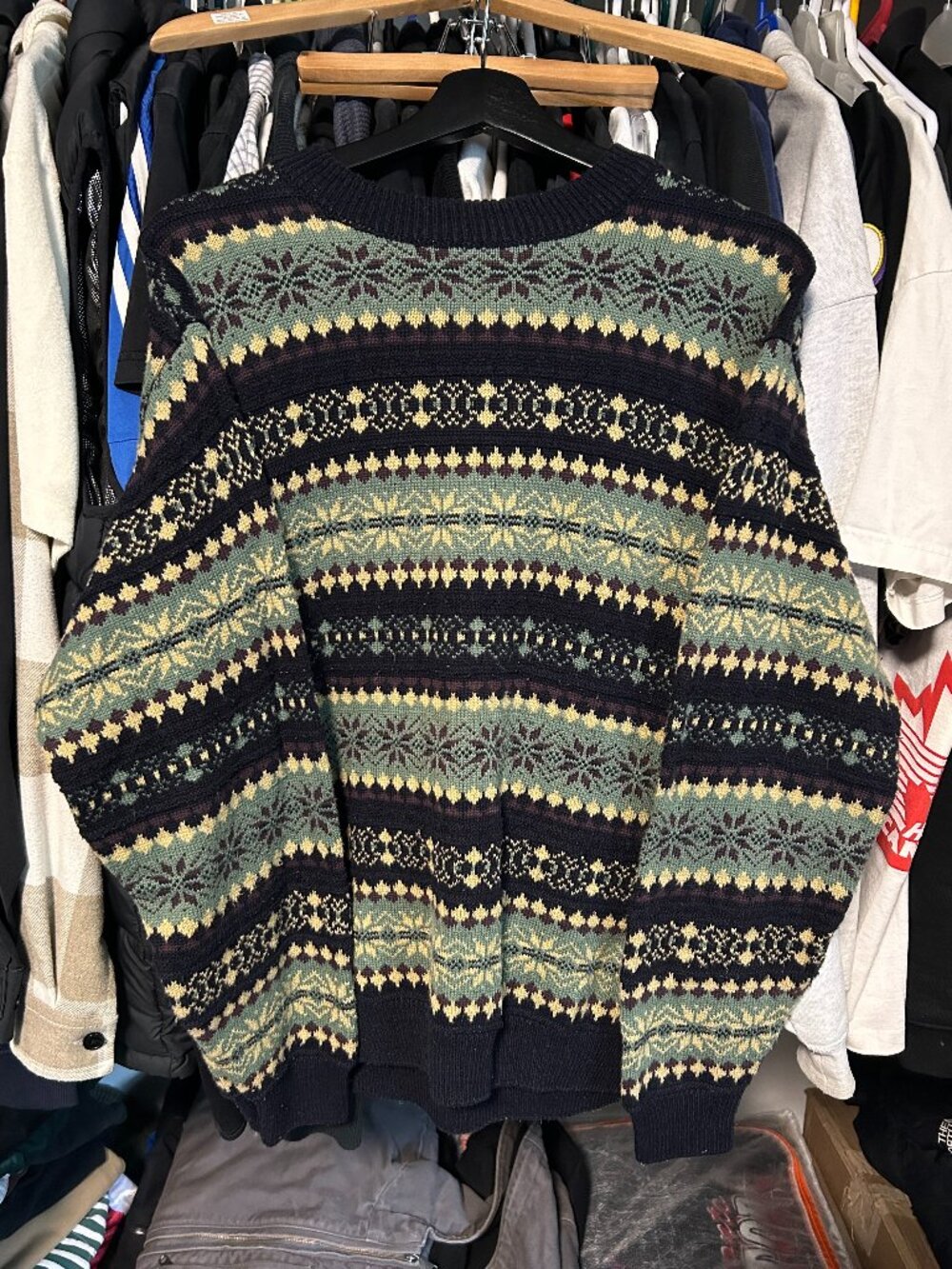 90s Vintage Multicolor Knit Dexim Sweater - Size M